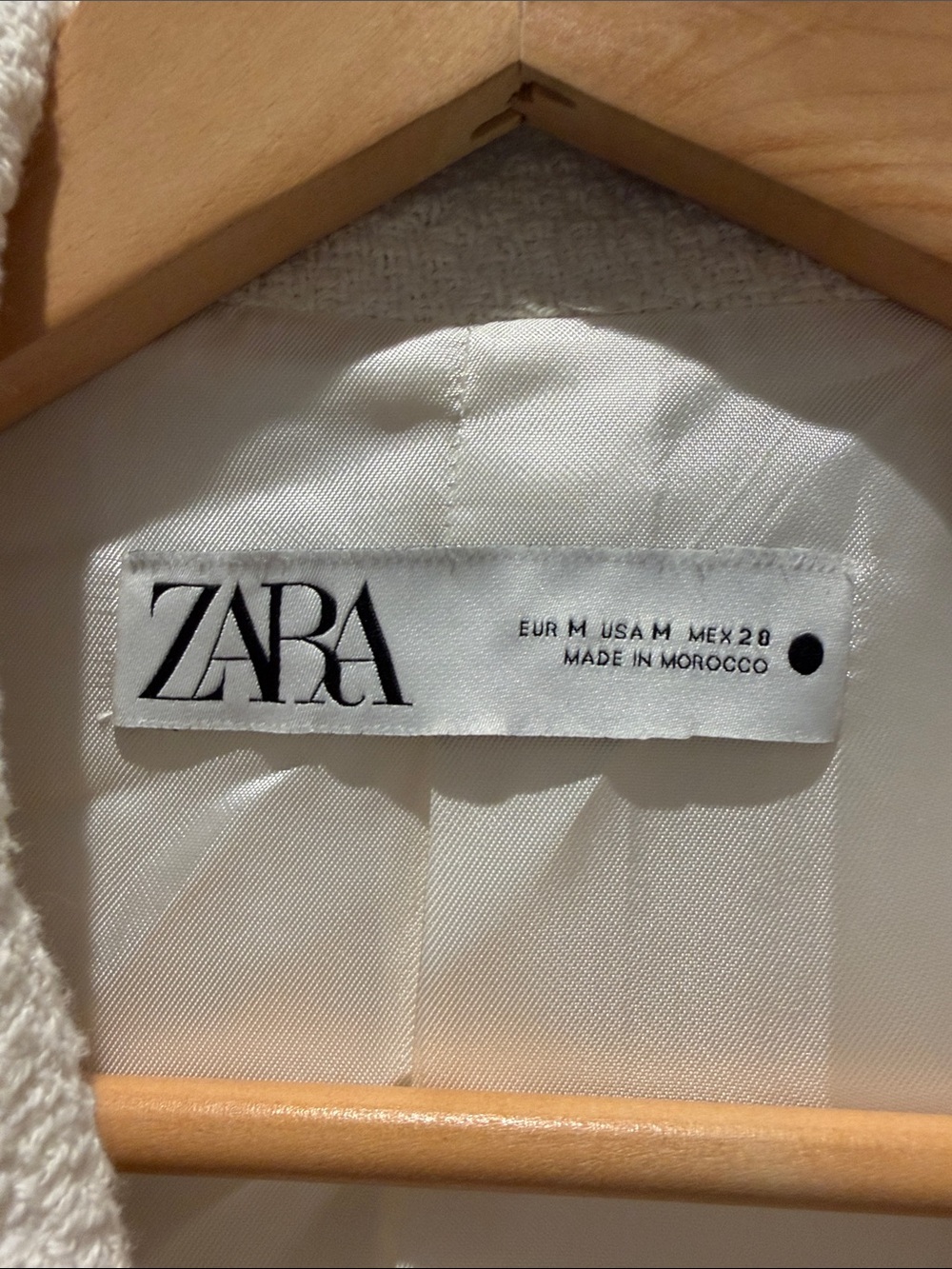 ZARA Cream Bouclé Pocket Blazer Jacket - Picture 3 of 3